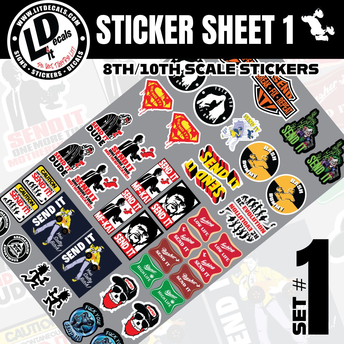 Lit Sticker Sheet #1