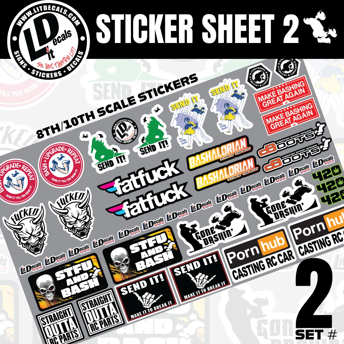 Lit Sticker Sheet #2