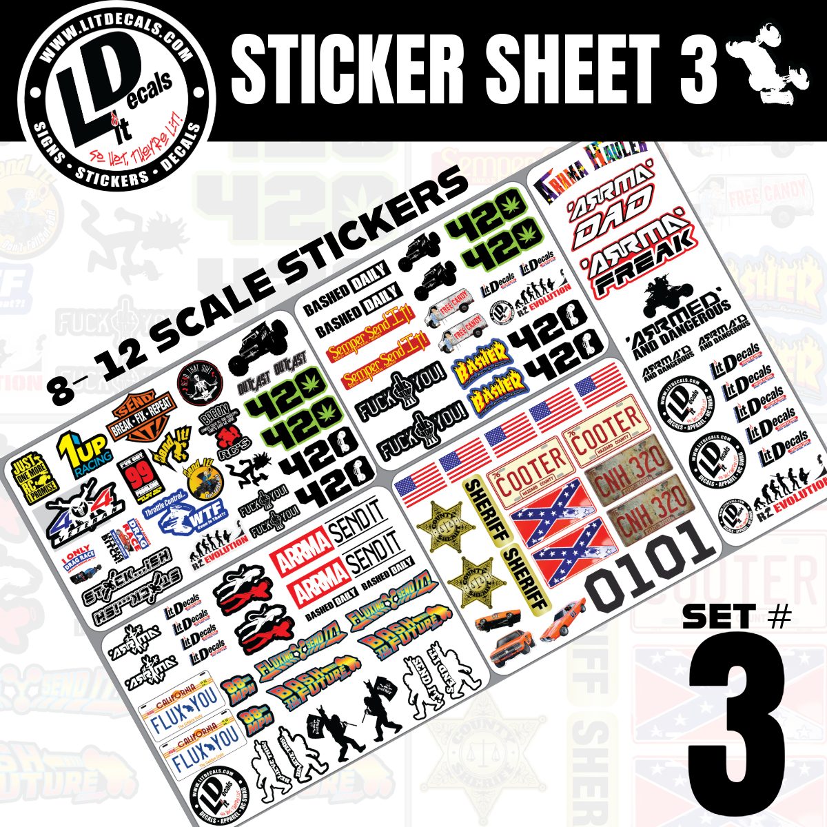 Lit Sticker Sheet #3