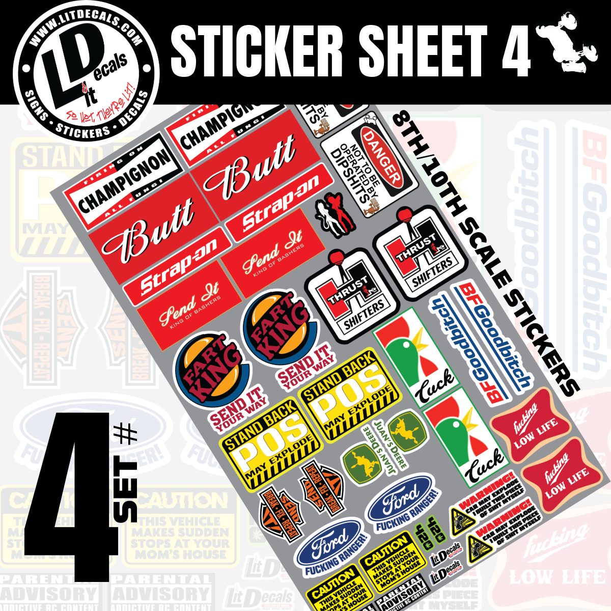 Lit Sticker Sheet #4